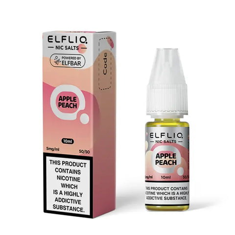 Apple Peach Nic Salt E-Liquid by Elf Bar Elfliq Salts 10ml -  Vape Outlet Online
