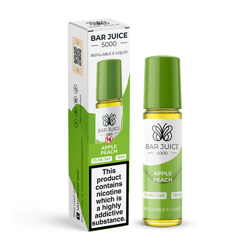Apple Peach Nic Salt E-Liquid by Bar Juice 5000 Salts 10ml -  Vape Outlet Online