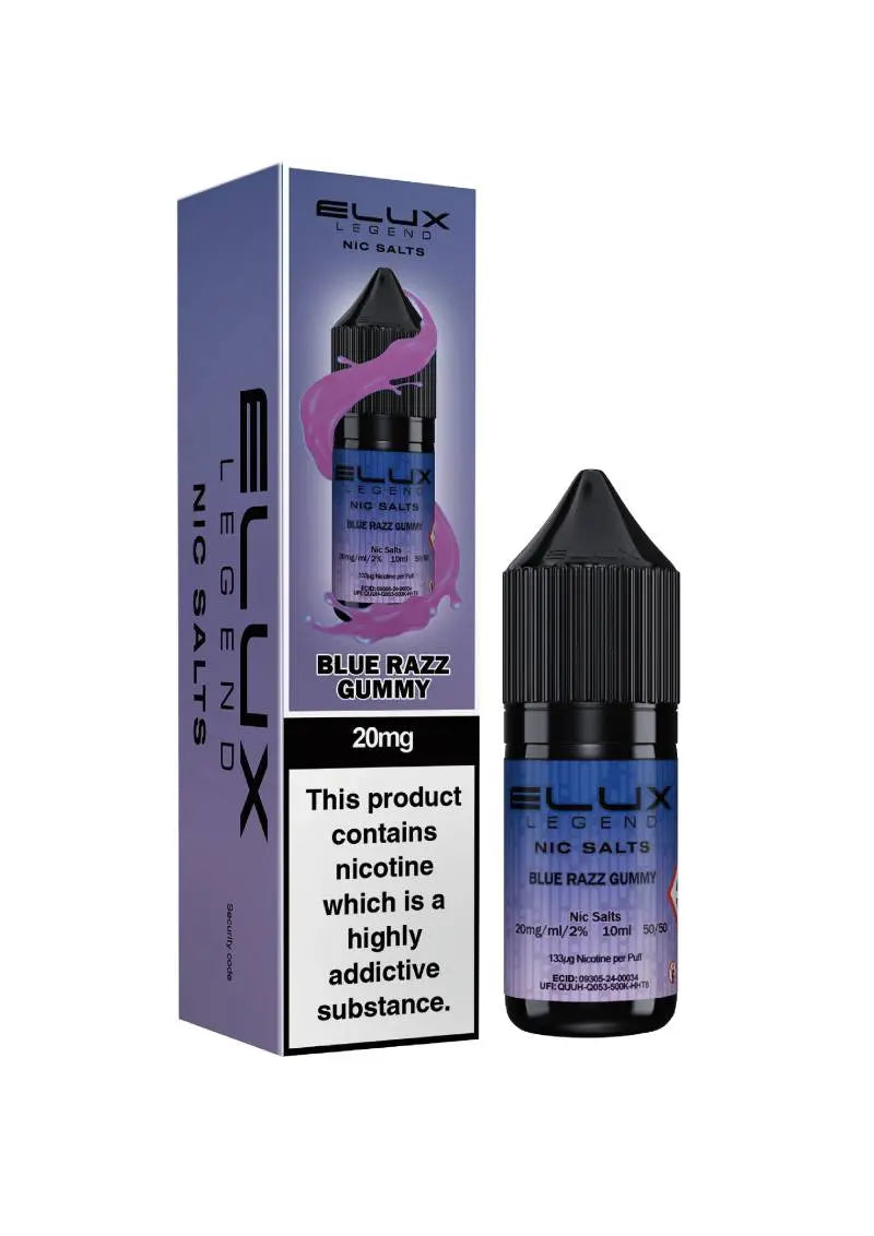 Blue Razz Gummy Nic Salt E-Liquid by Elux Legend 10ml -  Vape Outlet Online