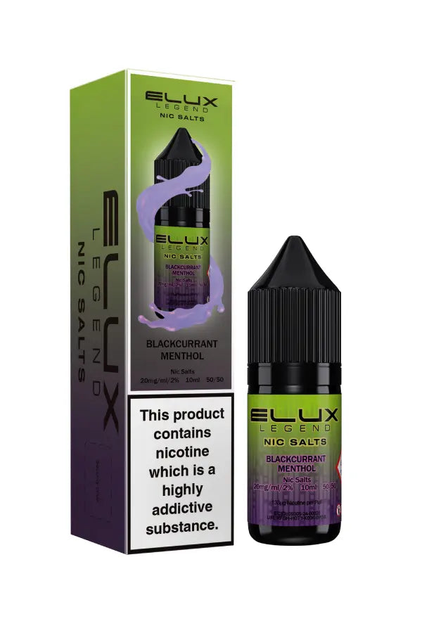 Blackcurrant Menthol Nic Salt E-Liquid by Elux Legend 10ml -  Vape Outlet Online