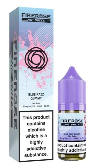 Blue Razz Gummy Nic Salt E-Liquid by Firerose 5000 Salts 10ml -  Vape Outlet Online