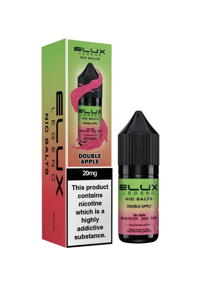 Double Apple Nic Salt E-Liquid by Elux Legend 10ml -  Vape Outlet Online