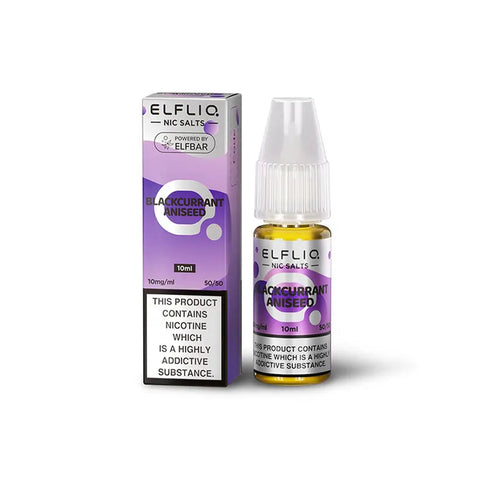 Blackcurrant Aniseed Nic Salt E-Liquid by Elf Bar Elfliq Salts 10ml -  Vape Outlet Online