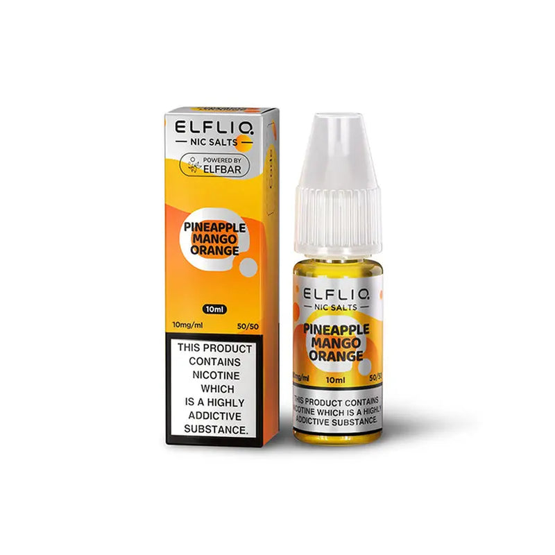 Pineapple Mango Orange Nic Salt E-Liquid by Elf Bar Elfliq Salts 10ml -  Vape Outlet Online
