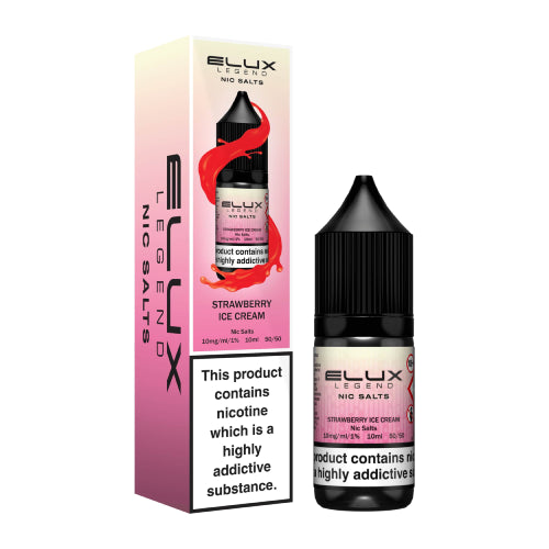 Strawberry Ice Cream Nic Salt E-Liquid by Elux Legend 10ml -  Vape Outlet Online