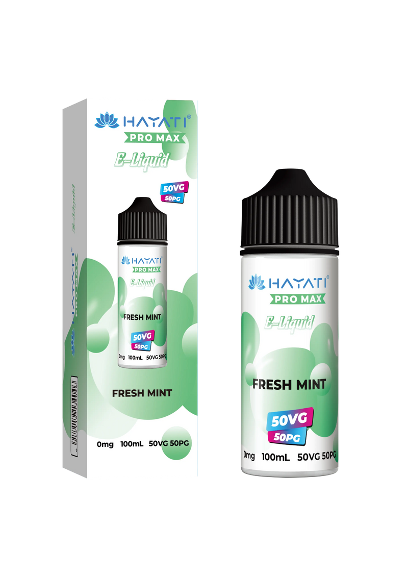 Fresh Mint 50/50 Shortfill E-Liquid by Hayati Pro Max 100ml -  Vape Outlet Online