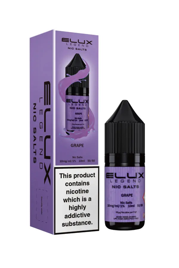 Grape Nic Salt E-Liquid by Elux Legend 10ml -  Vape Outlet Online
