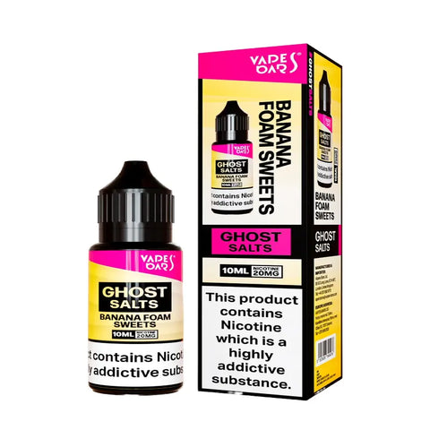 Banana Foam Sweets Nic Salt E-liquid by Vapes Bar Ghost Salts 10ml -  Vape Outlet Online