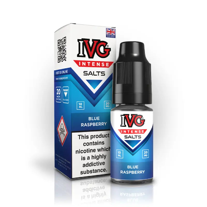 Blue Raspberry Nic Salt E-Liquid by IVG Intense 10ml -  Vape Outlet Online