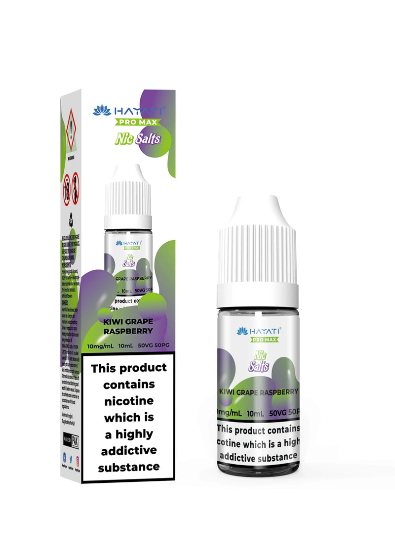 Kiwi Grape Raspberry Nic Salt E-Liquid by Hayati Pro Max 10ml -  Vape Outlet Online