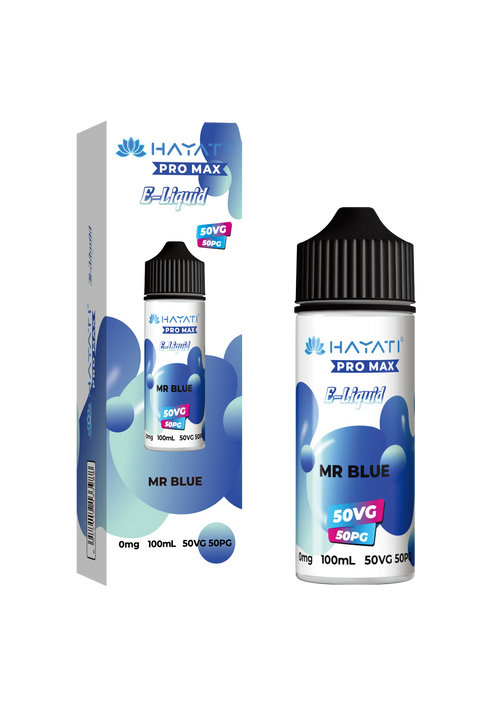 Mr Blue 50/50 Shortfill E-Liquid by Hayati Pro Max 100ml