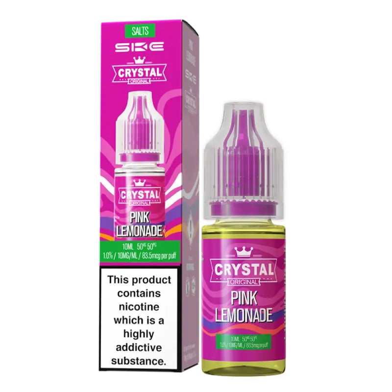 Pink Lemonade Nic Salt E-Liquid by SKE Crystal Original 10ml -  Vape Outlet Online