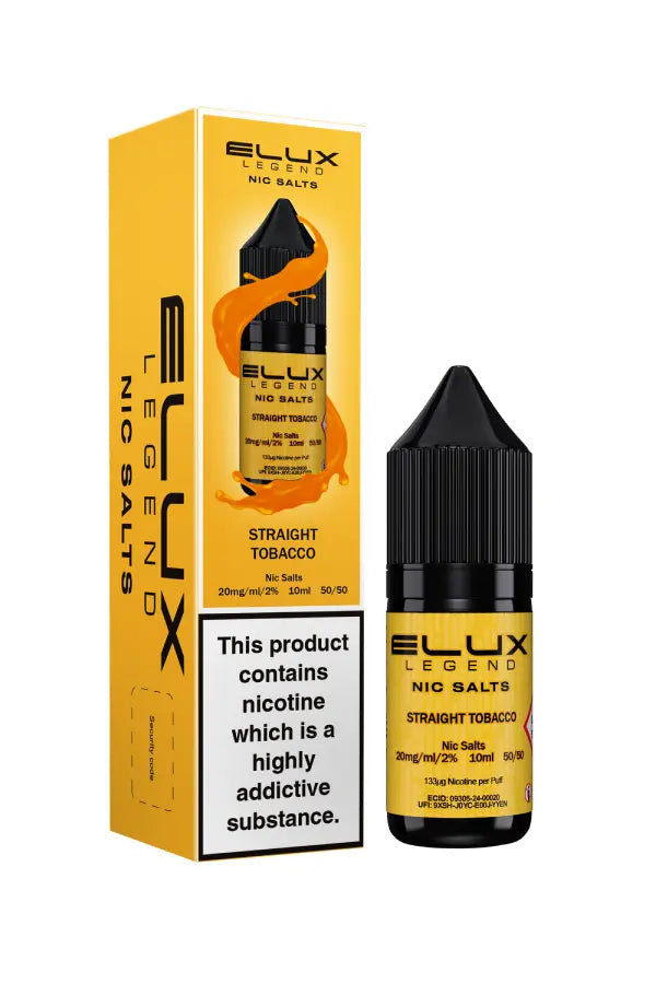 Straight Tobacco Nic Salt E-Liquid by Elux Legend 10ml -  Vape Outlet Online