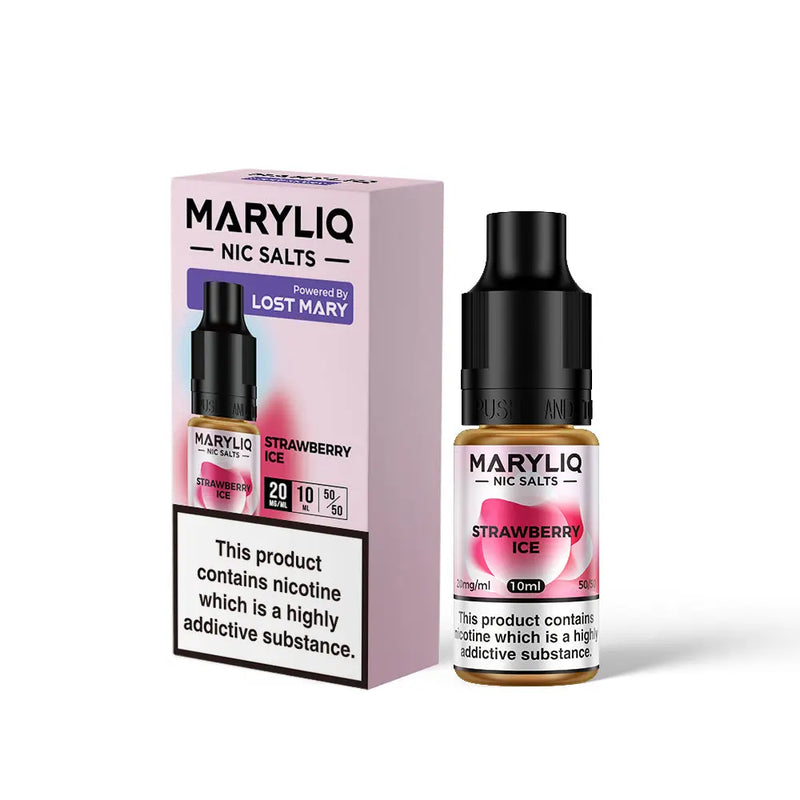 Strawberry Ice Nic Salt E-Liquid by Maryliq Salts 10ml -  Vape Outlet Online