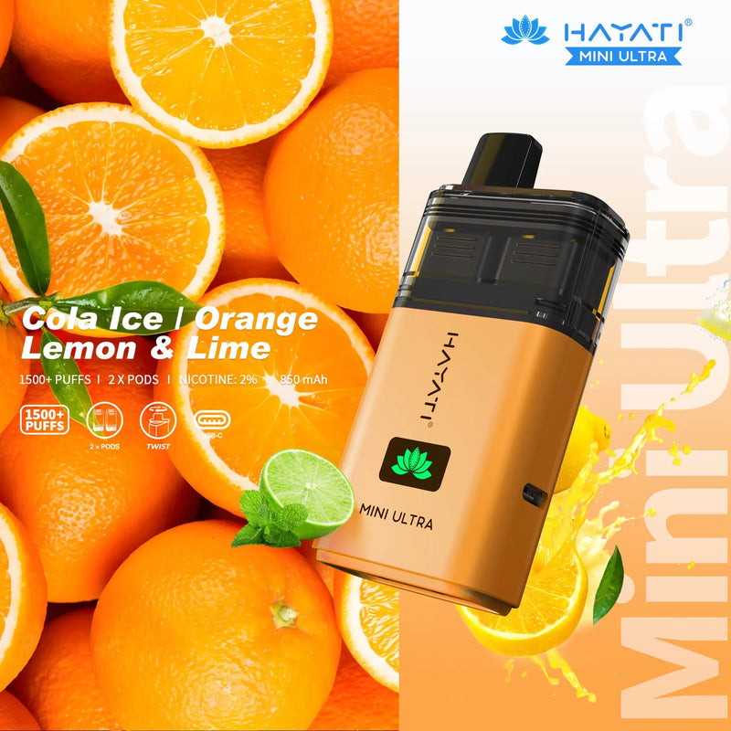 Hayati Mini Ultra Disposable Vape Kit 20mg -  Vape Outlet Online