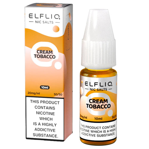 Cream Tobacco(Snoow Tobacco) Nic Salt E-Liquid by Elf Bar Elfliq Salts 10ml