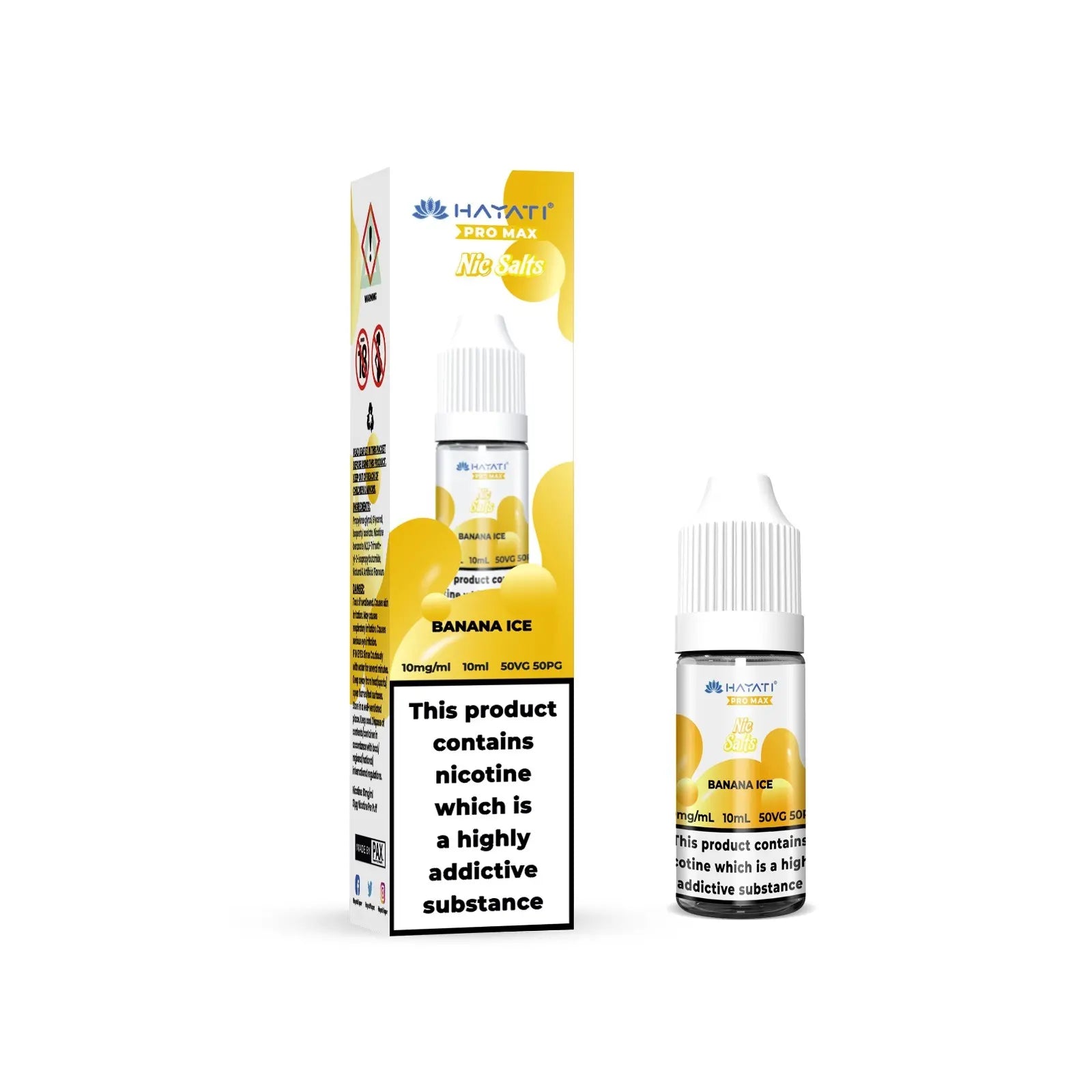 Banana Ice Nic Salt E-liquid by Hayati Pro Max 10ml -  Vape Outlet Online