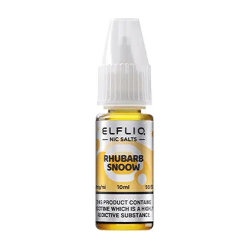 Rhubarb Snoow Nic Salt E-liquid by Elfliq Nic Salt by Elf Bar 10ml -  Vape Outlet Online