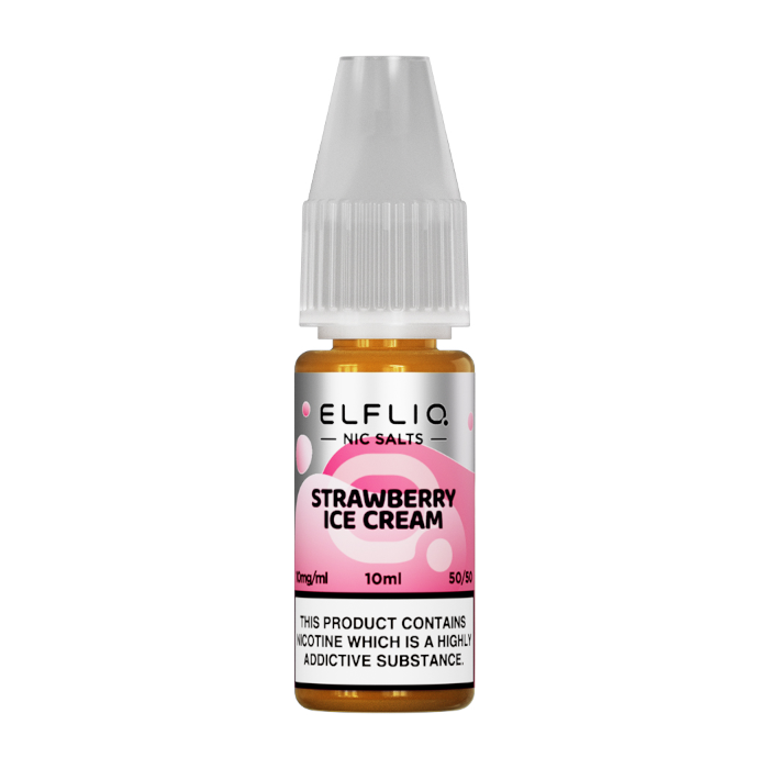 Strawberry Ice Cream (Snoow) Nic Salt E-Liquid by Elf Bar Elfliq Salts 10ml -  Vape Outlet Online