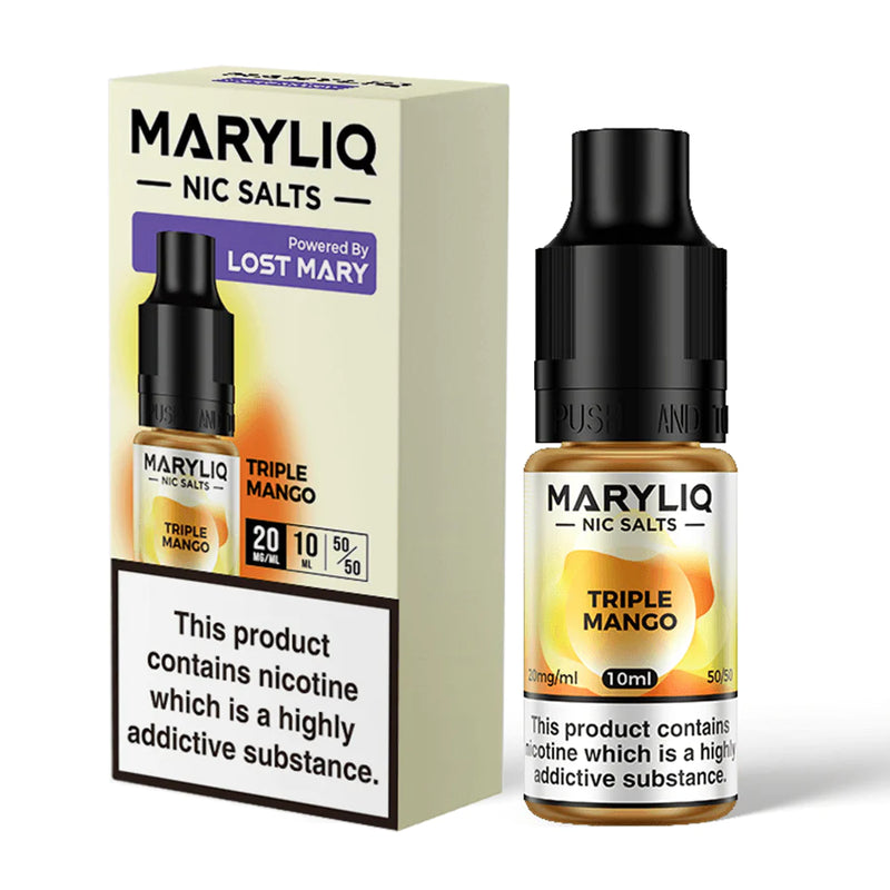 Triple Mango Nic Salt E-Liquid by Lost Mary Maryliq Salts 10ml -  Vape Outlet Online