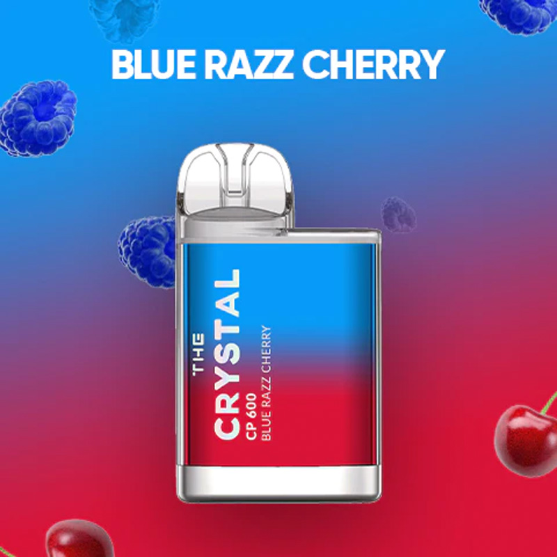 The Crystal CP600 disposable vape device in Blue Razz Cherry flavour