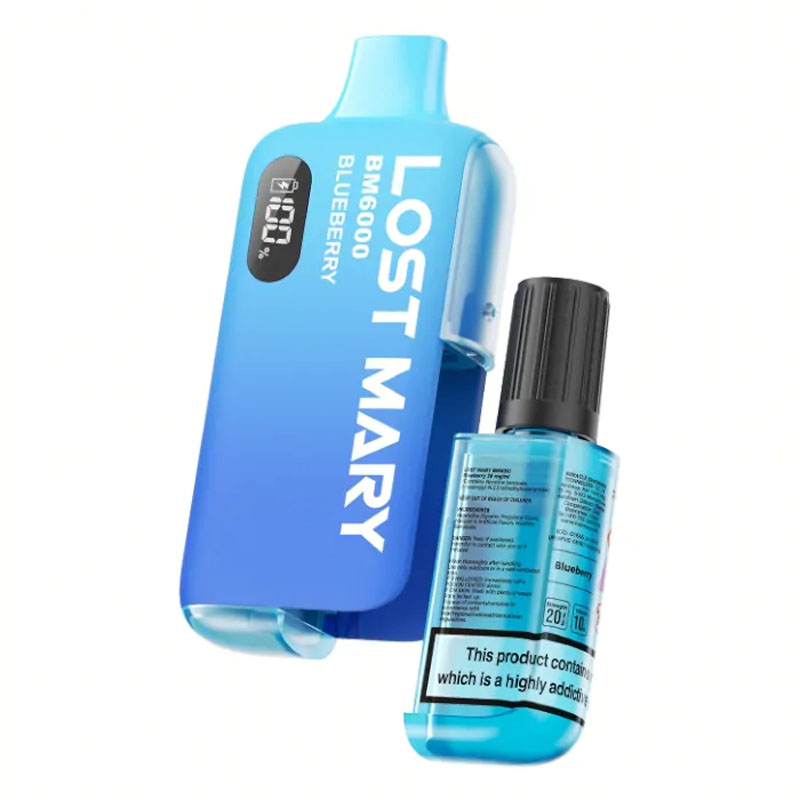 Lost Mary BM6000 disposable vape pod in Blueberry flavour